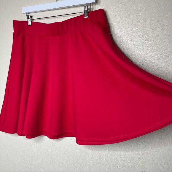 Torrid Skater Skirt Pink Fuchsia Ponte Wide Band Pull On Above Knee Women 2X - Picture 5 of 14